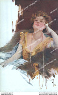 Cb396 Cartolina Art Deco Donnina Lady Donna Cupido Illustratore Artist Marchisio - Autres & Non Classés