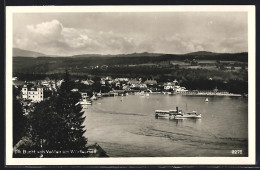 AK Velden Am Wörthersee, Die Bucht Mit Dampfer  - Autres & Non Classés