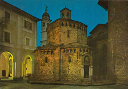 CARTOLINA  C18 BIELLA,PIEMONTE-BATTISTERO-NOTTURNO-STORIA,MEMORIA,CULTURA,IMPERO ROMANO,BELLA ITALIA,VIAGGIATA 1988 - Biella