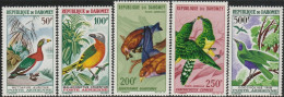 DAHOMEY 1966/67  -   AFRICAN BIRDS. MADAGASCAR TEAL, RED-BREASTED GLADIATOR, AFRICAN ROE, FOLIOTOCOL, STARLING   5v - Benin - Dahomey (1960-...)