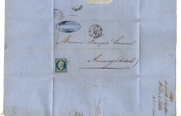 TB 4822 - 1858 - LAC - Lettre De M. HOEHN & SEITZ à MARSEILLE Pour M. François ESCOMEL à ANNONAY ( Ardèche ) - 1849-1876: Période Classique