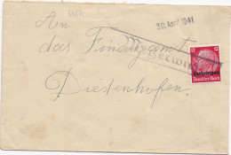 37271# HINDENBURG LOTHRINGEN LETTRE Obl METZERWISE 30 Avril 1941 METZERVISSE MOSELLE THIONVILLE - Covers & Documents