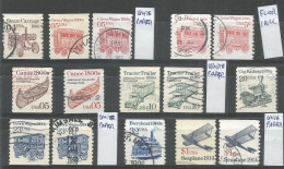 USA 1990/95 Transportation Series - Coils - SC. # 2451/68 Cpl 12+3v Set Good/VFUsed - Really Used And Cancelled By USPS - Variétés, Erreurs & Curiosités