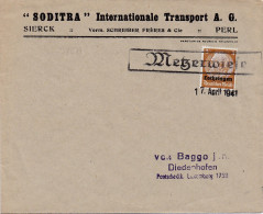 37274# HINDENBURG LOTHRINGEN LETTRE Obl METZERWISE 17 Avril 1941 METZERVISSE MOSELLE THIONVILLE - Covers & Documents