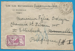 FRANCE - Merson - N°240 3frs Sur Recommandé De La Bourboule (Puy-de-Dôme) Vers Etterbeek (Belgique) Du 11/7/28 - 1900-27 Merson