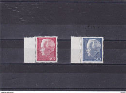 BERLIN  1967 LÜBKE Yvert  289-290 Michel 314-315 NEUF** MNH - Nuovi