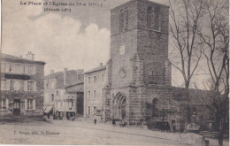 ST JEAN SOLEYMIEUX La Place Et L Eglise - Saint Jean Soleymieux