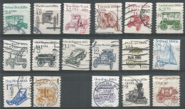 USA 1985/87 Transportation Series SC.#2123/2228 Cpl 17v Set In VFU / Good Used  Condition - Annate Complete