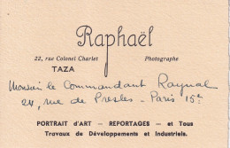 MAROC(TAZA) CARTE DE VISITE(PHOTOGRAPHE RAPHAEL) - Autres & Non Classés