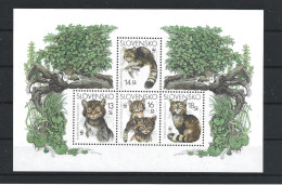 Slovensko 2003 WWF European Wild Cat S/S Y.T. BF 21 ** - Blocs-feuillets