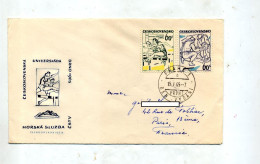 Lettre Cachet Prague Sur Sport Secours - Cartas & Documentos