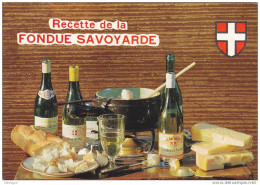 CARTE POSTALE RECETTE - FONDUE SAVOYARDE - Recettes (cuisine)