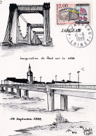 JARGEAU--1988-illustrateur JOFRADIN-Inauguration Du Pont Sur La Loire-tp Douarnenez--beau Cachet 16-9-1988--peu Courante - Jargeau