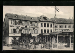 AK Rüdesheim A. Rhein, Hotel Krass / Rheinischer Hof, Inh. Carl Jordan, Bes. J. A. Krass  - Ruedesheim A. Rh.