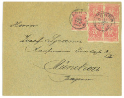 P3389 - GREECE , 10 LEPTA RATE TO GERMANY, 2 LEPTA STAMP X 5 ATHINAI 2 , 1897 - Summer 1896: Athens