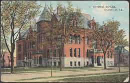 Central School, Evanston, Illinois, C.1908 - Postcard - Andere & Zonder Classificatie