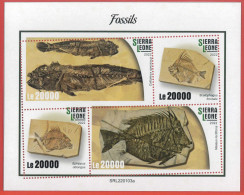 A9443 - SIERRA LEONE -  ERROR MISPERF Stamp Sheet - 2022 - Fossils - Fossilien