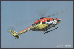 Inde India 2007 Mint Postcard Bangalore Air Show Dhruv Sarang, Indian Air Force, Aircraft, Helicopter - Inde