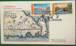 Chile 1990 FDC Upae America Schwäne Und Seebären - Chili