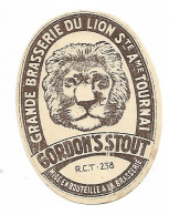 ANCIENNE ETIQUETTE BIERE / BRASSERIE DU LION / TOURNAI - Bière