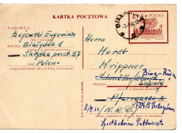 64757 - Polen - 1964 - 40gr Schiff GAKte BIALYSTOK -> DDR, Im Inland Nachgesandt - Bateaux