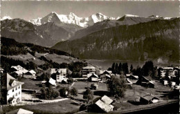 Beatenbucht - Thunersee, Schreckhorn, Eiger, Mönch, Jungfrau (311) * 23. 8. 1954 - Beatenberg