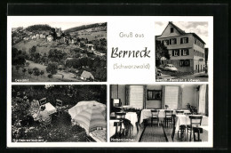 AK Berneck /Schwarzwald, Gasthof-Pension Zum Löwen, Inneres Nebenzimmer, Gartenrestaurant  - Andere & Zonder Classificatie