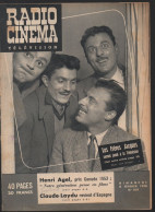 Revue RADIO CiNEMA TELEVISION  N° 160 Fevrier 1953 LES FRERES JACQUES    (CAT4082/160 ) - Cinéma/Télévision