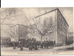 D 83. LORGUES.  ECOLE SUPERIEURE ET PENSIONNAT.  CARTE ECRITE - Lorgues