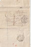 1853 - Lettre De LE HAVRE En Ville - Octroi - 1849-1876: Période Classique