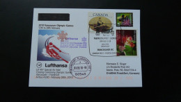 Vol Special Flight Vancouver Olympic Games To Frankfurt Lufthansa 2010 - Storia Postale