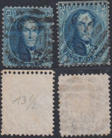 Belgique 1863 -Timbres Oblitéres Nr. 15 "PEST 8 Barres. Nr.. 15A P205 (Patûrages)...................... ..(EB) AR-02952 - 1863-1864 Medallones (13/16)