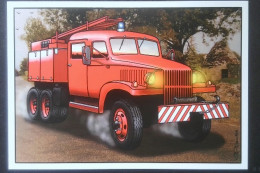 ► Camion Sapeurs-Pompiers GMC CCKW 353  - CPM ILLUSTRATEUR - Brandweer