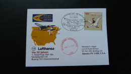 Vol Special Flight (50 Years) Frankfurt New York Boeing 707 Lufthansa 2010 - Erst- U. Sonderflugbriefe