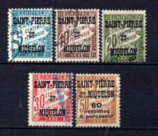 St Pierre Et Miquelon    - 1925 -  Tb Taxe N° 10/11/12/14/17 Ob   - Oblit - Used - Portomarken