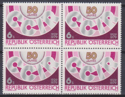 1979 , Mi 1598 ** (6) -  4 Er Block Postfrisch - Internationaler Beratender Ausschuß Für Den Funkdienst CCIR - Neufs