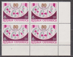 1979 , Mi 1598 ** (7) -  4 Er Block Postfrisch - Internationaler Beratender Ausschuß Für Den Funkdienst CCIR - Nuevos