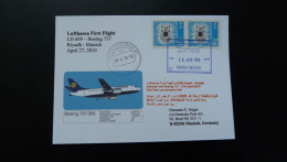 Premier Vol First Flight Riyadh Saudi Arabia To Munchen Boeing 737 Lufthansa 2010 - Arabie Saoudite