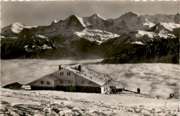 Hotel Berghaus Niederhorn, Beatenberg - Ausblick Auf Schreckhorn-Finsteraarhorn (2648) * 24. 2. 1951 - Beatenberg