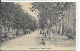 D 83. LORGUES. AVENUE ALLONGUE.  CARTE ECRITE - Lorgues