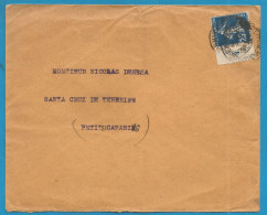 FRANCE - Semeuse Camée - N°140 25cts Bleu - Millésime 4 Sur Lettre De Marseille à Ténérife Du 17/11/15 - 1906-38 Säerin, Untergrund Glatt