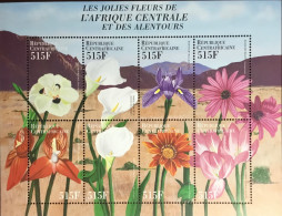 Central African Republic 2000 Flowers Sheetlet MNH - Other & Unclassified