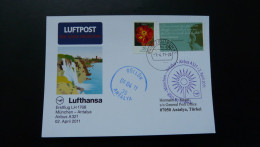 Premier Vol First Flight Munchen To Antalya Turkey Airbus A321 Lufthansa 2011 - First Flight Covers