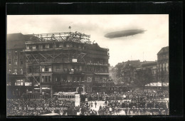 AK Berlin-Tiergarten, Zeppelin Z. R. 3 über Dem Potsdamerplatz  - Zeppeline