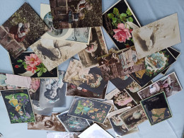 100 Oude (1903 Tot 1910) Fantasiekaarten ; Allemaal Afgestempeld En Beschreven - 100 - 499 Postcards