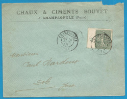 FRANCE - Semeuse Lignée - N°130 15cts Vert-gris - Millésime 3 Sur Lettre De Champagnole à Dôle Du 14/6/1904 - 1903-60 Säerin, Untergrund Schraffiert