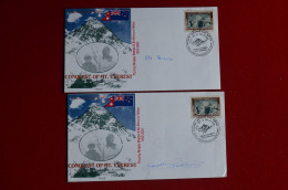 Signed 2 SP Covers Apa Sherpa + Everest Conquest 1953 - 2003 Himalaya Mountaineering Escalade - Deportivo