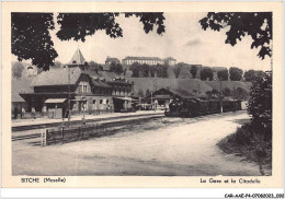 CAR-AAEP4-57-0347 - BITCHE - La Gare Et La Citadelle - Train - Bitche