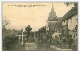 56.JOSSELIN.LE CIMETIERE ET L'EGLISE ROMANE DE SAINTE CROIX BATIE PAR JOSSELIN I, EN 1030 - Josselin