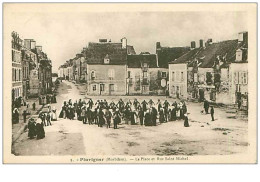 56.PLUVIGNER.n°90.LA PLACE ET RUE SAINT MICHEL - Pluvigner